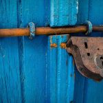 door rusty lock