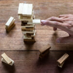 Planning, risk and strategy in business, businessman and enginee