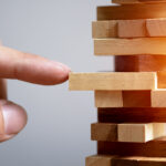Planning, risk and strategy in business, businessman and enginee