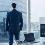 CFO looking out office window