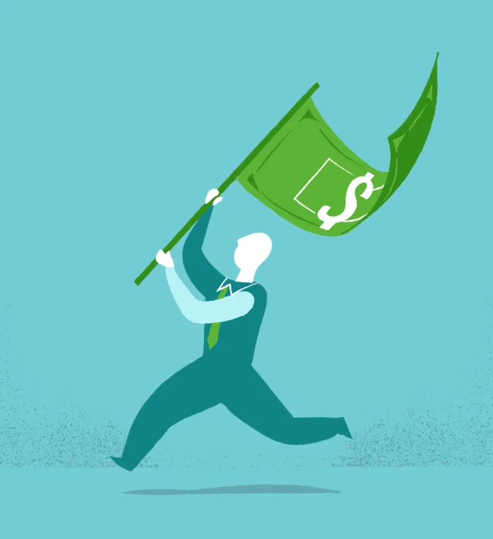 rising costs money flag