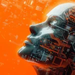 orange circuit female face